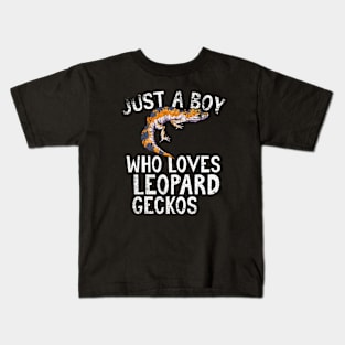 Just A Boy Who Loves Leopard Geckos Kids T-Shirt